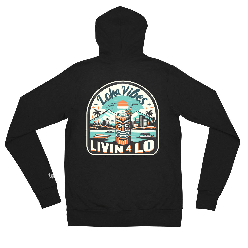 Tiki Vibes Lightweight Zip-Up Hoodie