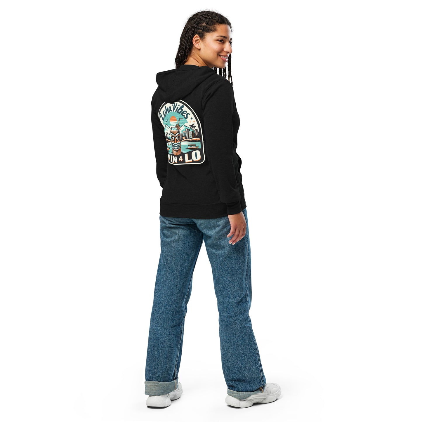Tiki Vibes Lightweight Zip-Up Hoodie