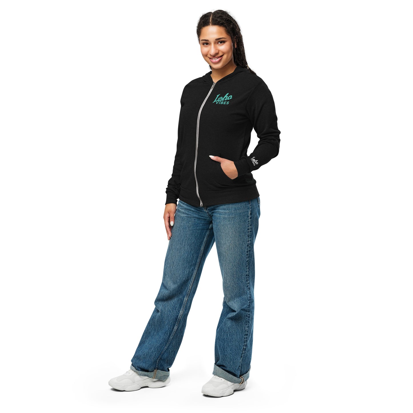 Tiki Vibes Lightweight Zip-Up Hoodie